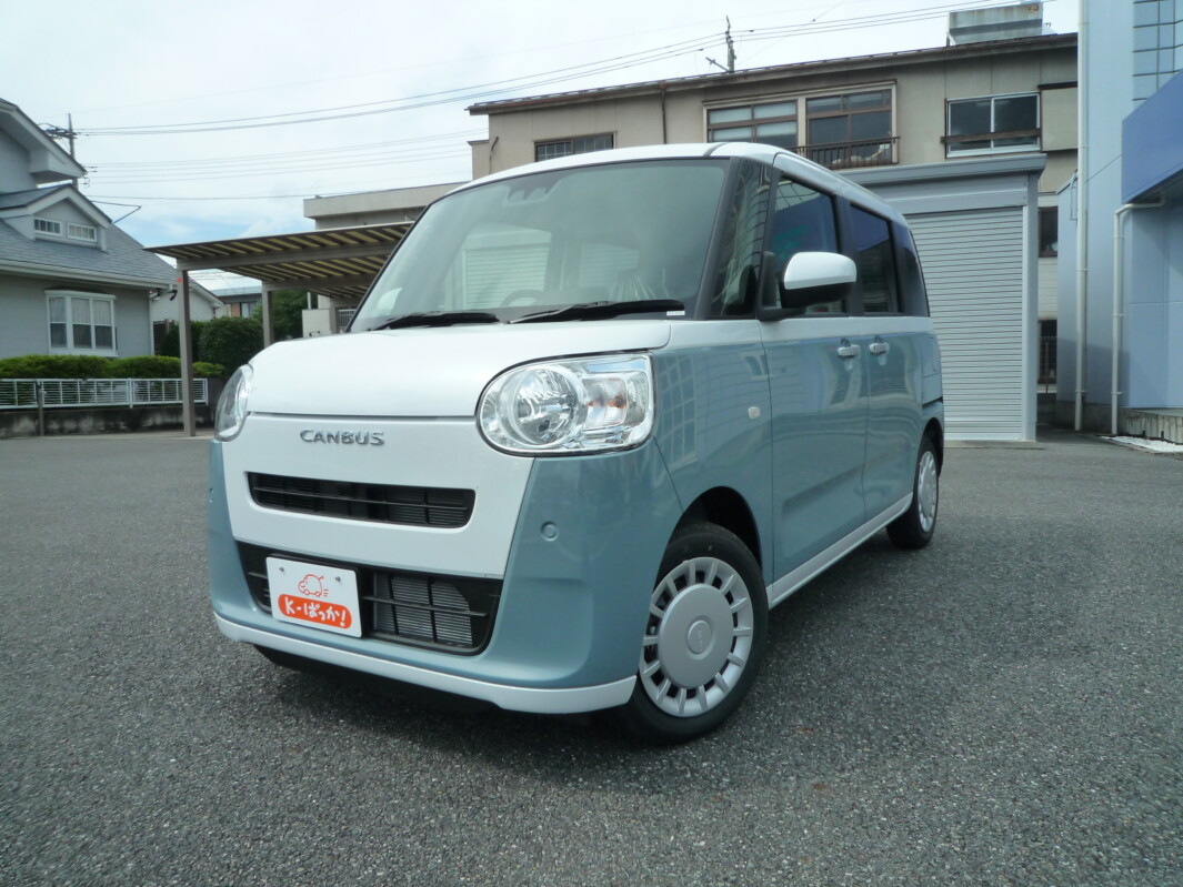 【2026年8月 新着入荷情報】ダイハツ　ムーヴキャンバス ストライプスX レイクブルー2トーン入荷しました！